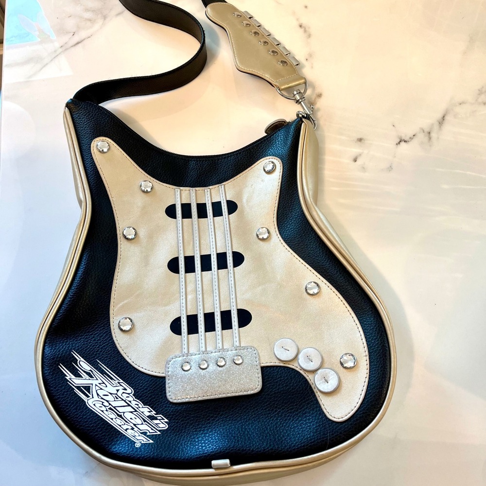 DISNEY Authentic Aerosmith Rock 'n Roller Coaster Guitar Bag Purse Retired Rare